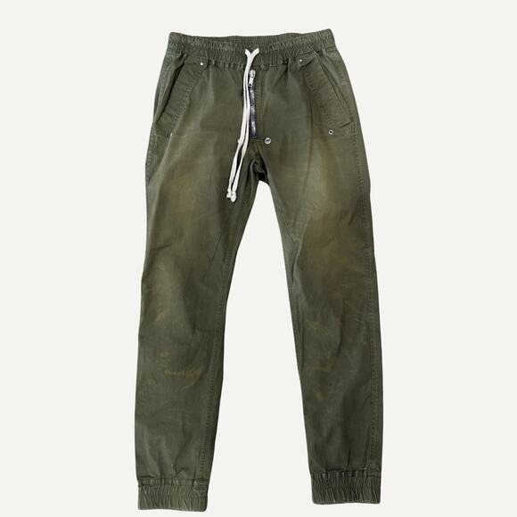 Rick Owens Other - Rick Owens Skinny Jogger Pants Olive Green Drawstring Sz S